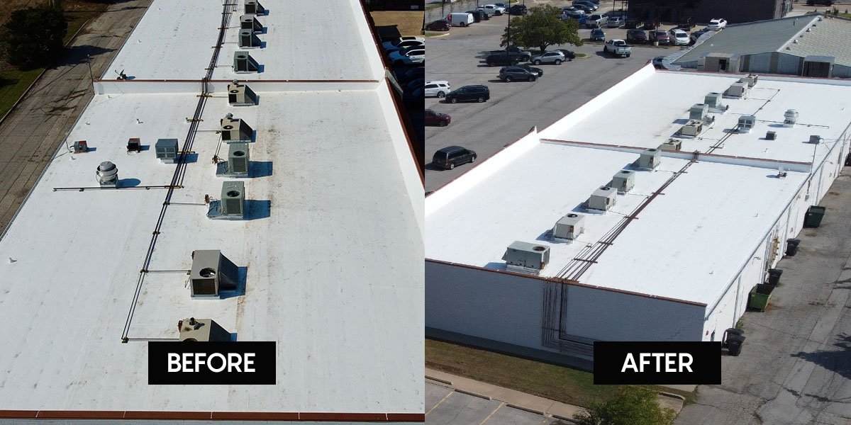 Houston office building TPO replacement